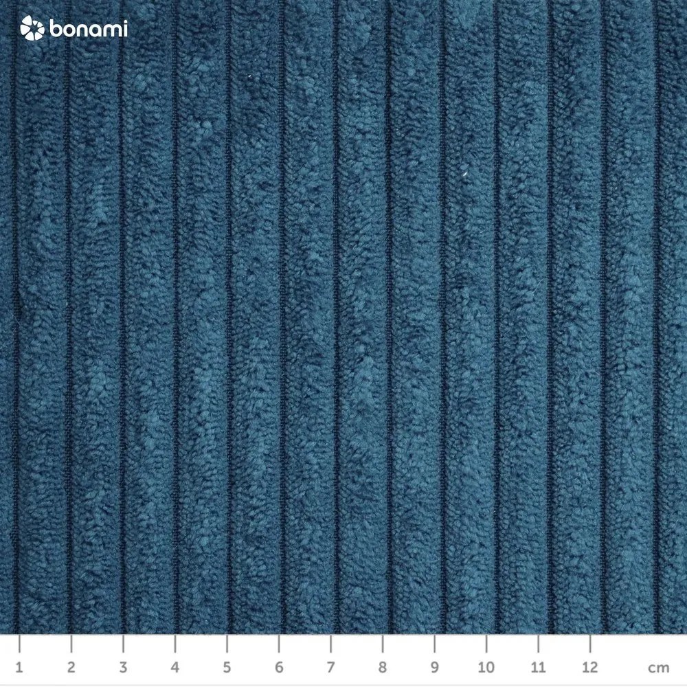 Kék kordbársony kinyitható sarokkanapé (jobb oldali) Tori – Bonami Selection