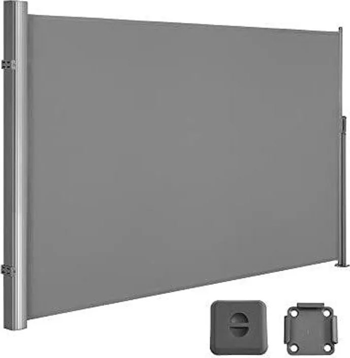 Oldalsó napellenző, kihúzató, 180*350 cm, szürke