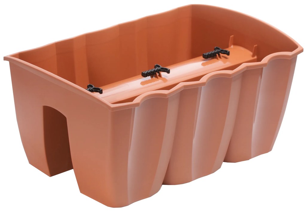 CROWN MŰANYAG BALKONLÁDA 24 CM KORLÁTRA ILLESZTHETŐ TERRA