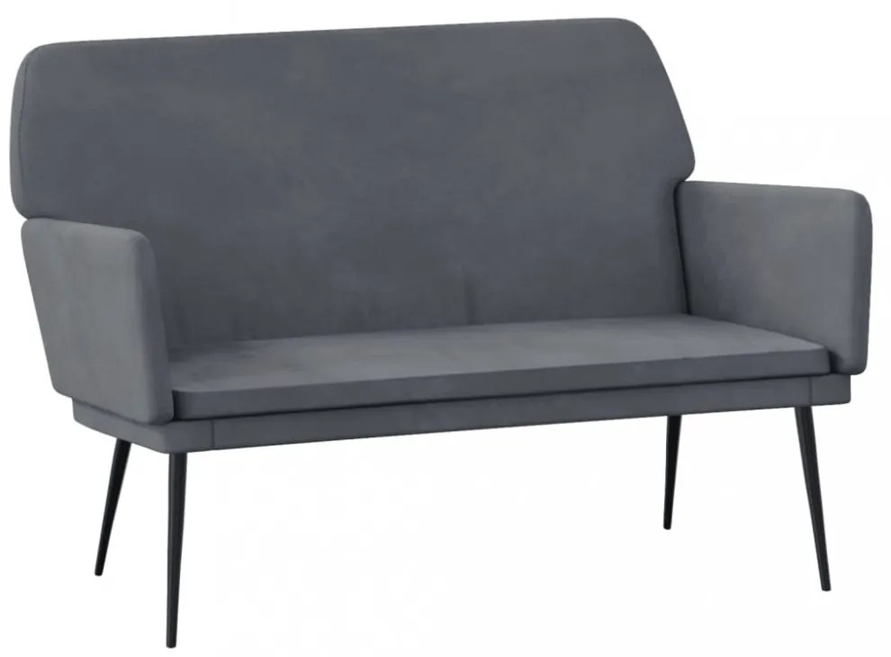 sötétszürke bársonypad 108x79x79 cm