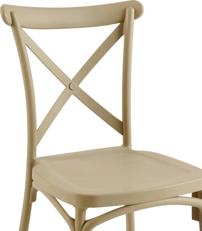 Rakásolható szék, szürkésbarna, SAVITA