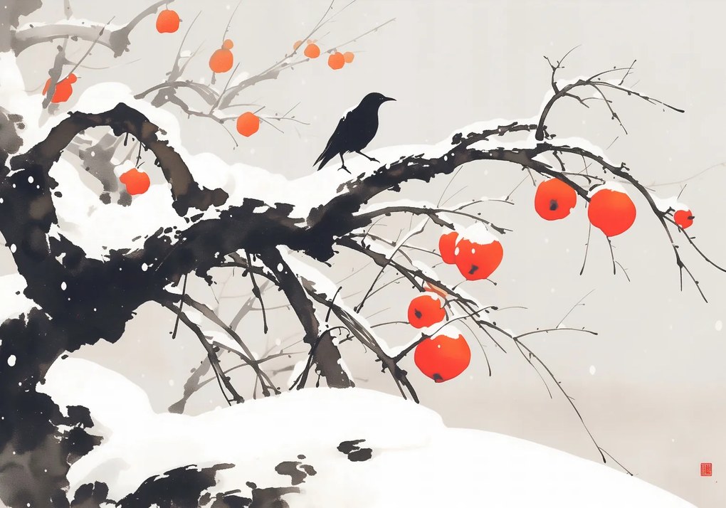 Poszter 100x70cm Keleti akvarell