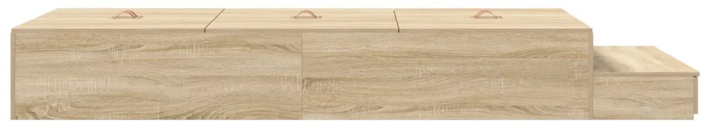 Ágykeret tárolóval Sonoma tölgy 226.5 x 90 x 31.5 cm Faanyag