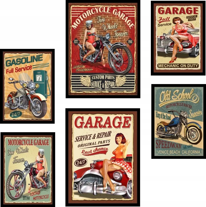 Extra Szett 6db-os Képek Poszterek keretben KP328