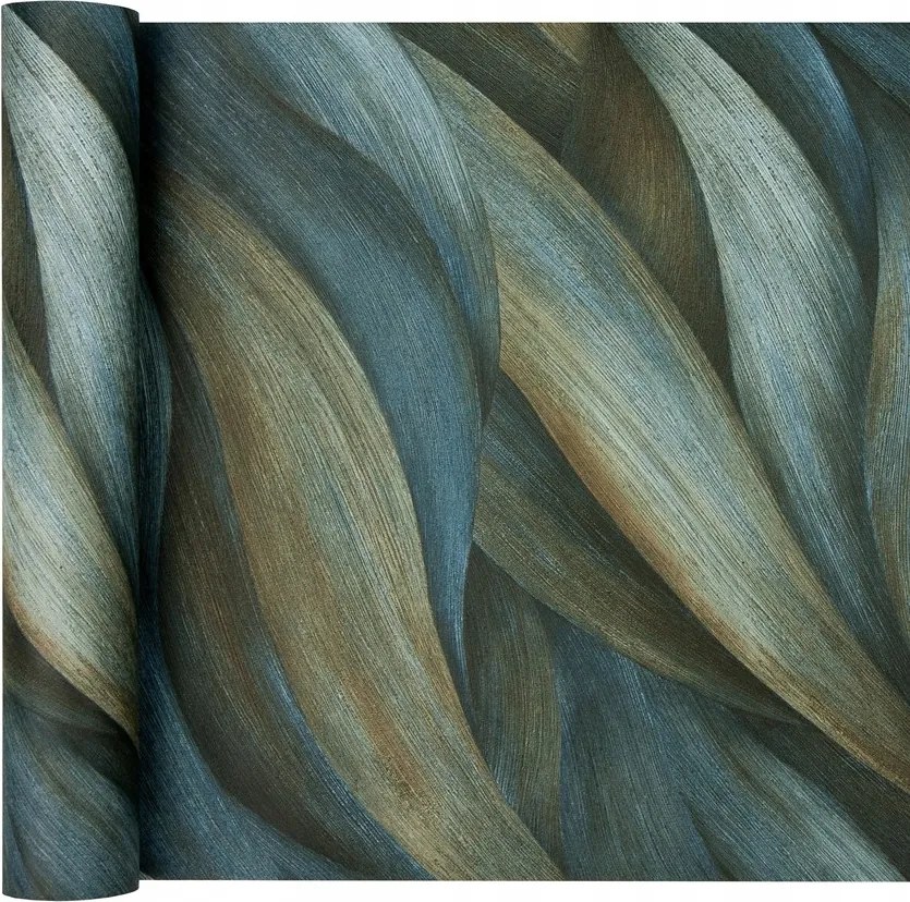 tapéta nagy minta kusza stilizált levelek