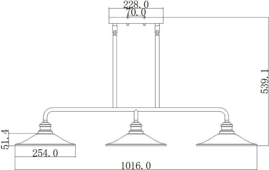 Hinkley Lighting RIGBY HK-RIGBY-ISLE-KZ Függőlámpa 3x60W/E27