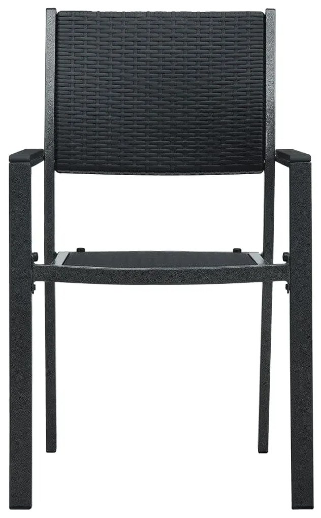 5 részes fekete kerti étkezőgarnitúra