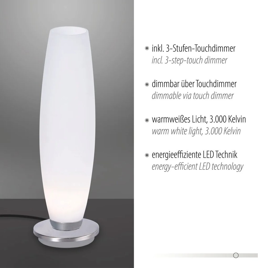 Paul Neuhaus modern asztali lámpa tyra ezüst pln4027-55
