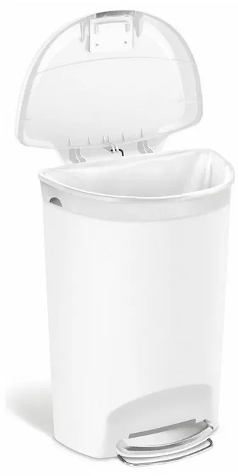 Pedálos hulladékgyűjtő 50 l, fehér