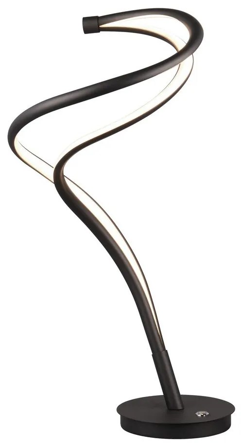 Fekete LED asztali lámpa fém búrával (magasság 56 cm) Nala – Trio Select