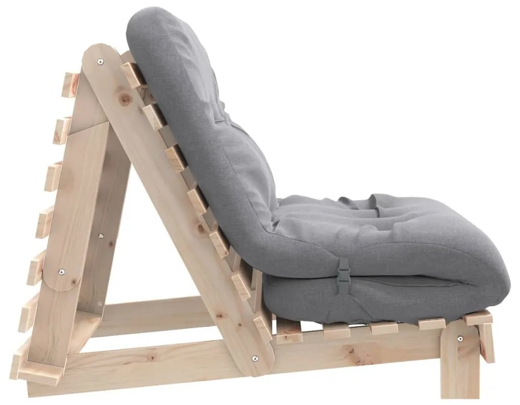 tömör fenyőfa futon kanapéágy matraccal 80 x 206 x 11 cm