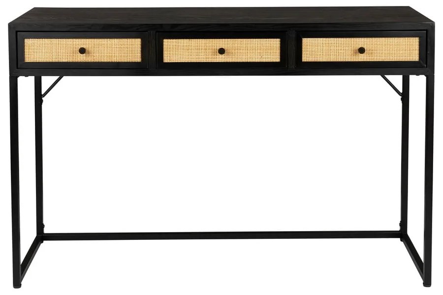 Fekete konzolasztal 40x120 cm Guuji – White Label