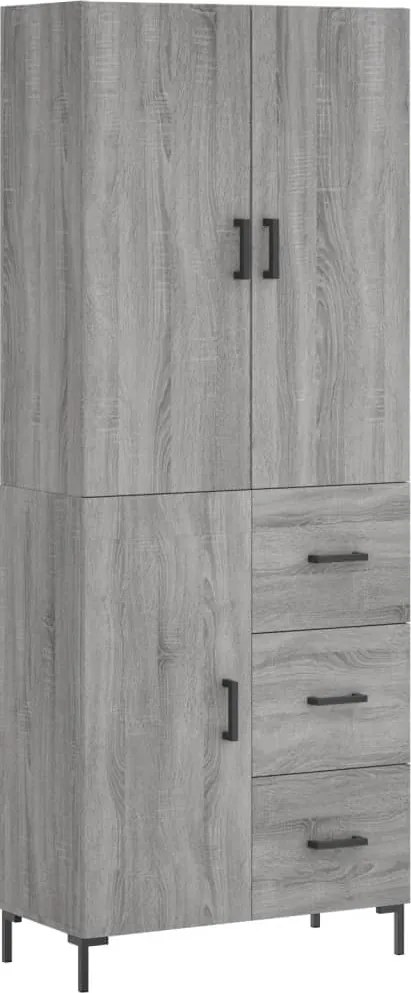vidaXL szürke sonoma szerelt fa magasszekrény 69,5 x 34 x 180 cm