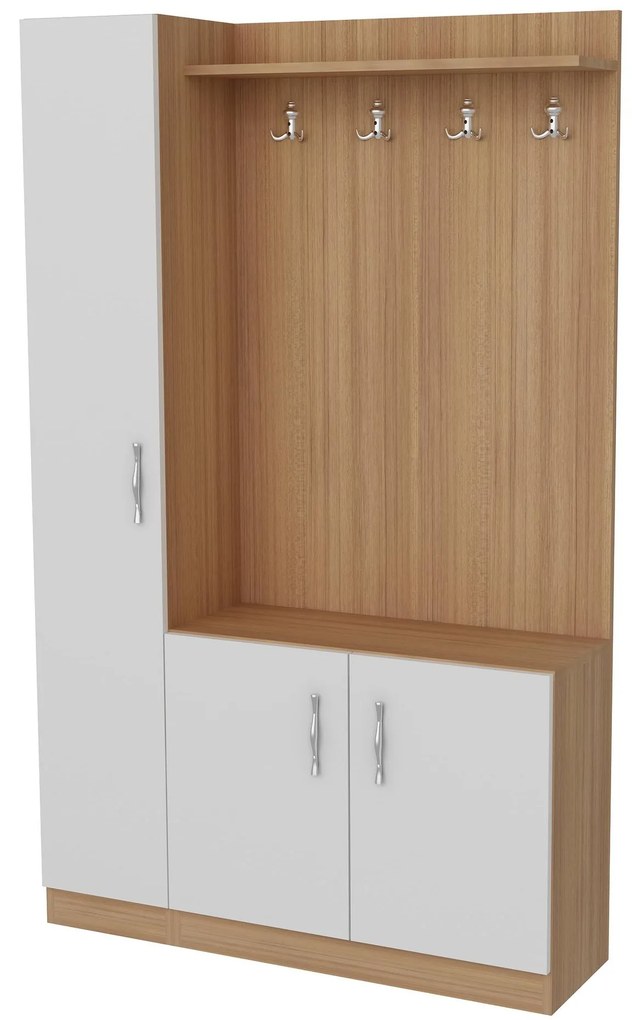 Előszobafal Neturella (fehér + teak) . 1102378