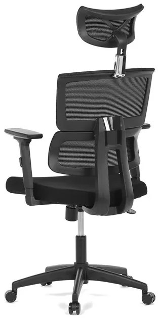 Fekete hálós irodai szék hintamechanikával. KA-B1025 BK