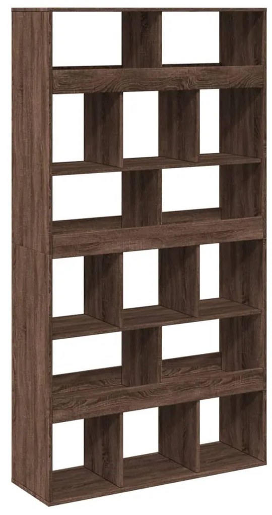 barna tölgy színű szerelt fa könyvespolc 100 x 33 x 187,5 cm