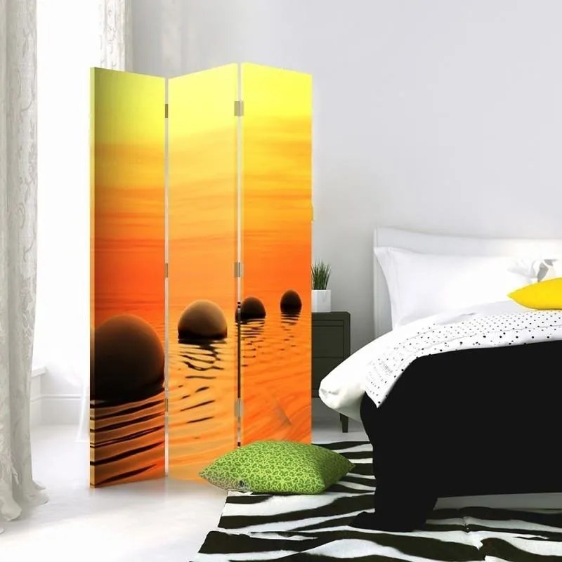 Gario Paraván Gömb alakú Zen kövek Méret: 110 x 170 cm, Kivitelezés: Forgó paraván 360°