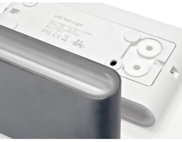 LED2 - LED Kültéri fali lámpa FLAT 2xLED/3W/230V IP65 fekete