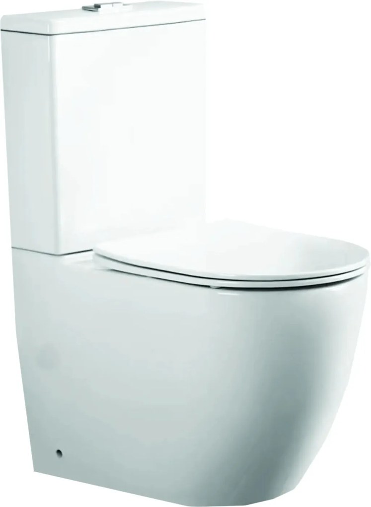 Eros ES OVAL monoblokk WC - perem nélküli - WC ülőkével komplett