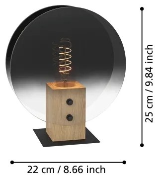 Eglo 390143 - Csillár zsinóron MILLENA 1xE27/40W/230V füstös