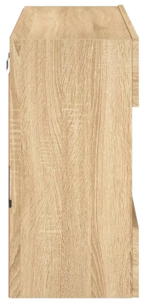 sonoma tölgy színű fali TV-szekrény LED-del 78,5 x 30 x 60,5 cm