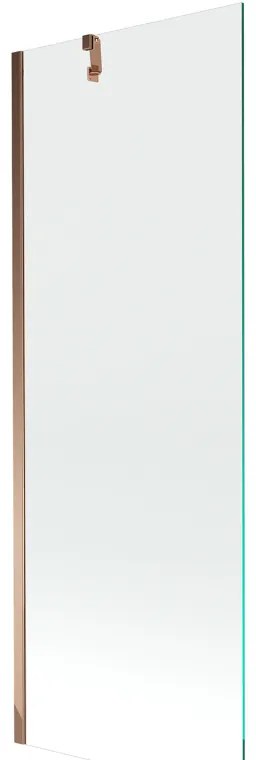 Mexen Next, kádparaván 1 szárny 70 x 150 cm, fix szárny, 6 mm átlátszó üveg, rózsa arany profil, 895-070-000-00-00-60