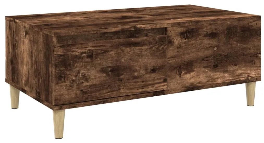 Füstös tölgy színű fatermék dohányzóasztal 90x50x36,5 cm