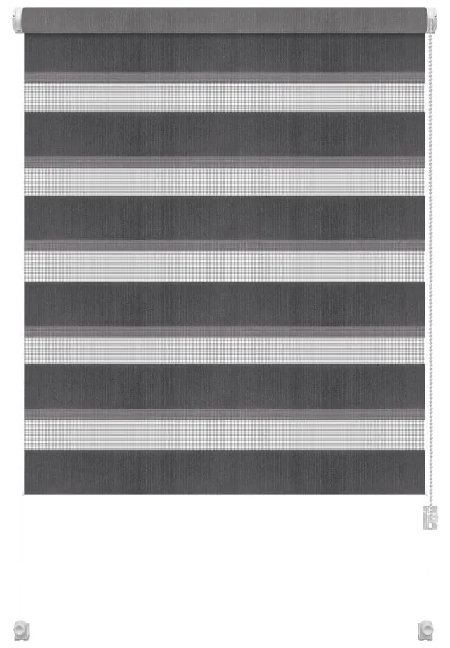Sötétszürke nappali-éjszakai roló 42,5x150 cm Zebra – Gardinia