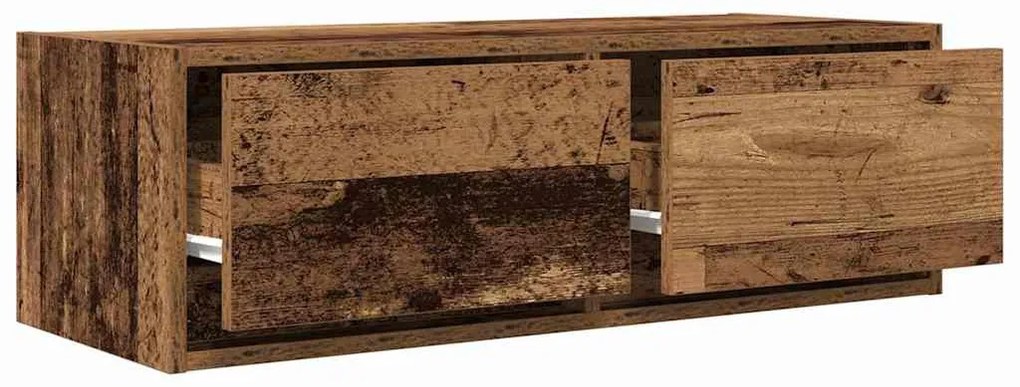 2 db antik fa szerelt fa fali TV-szekrény 80x31x25,5 cm