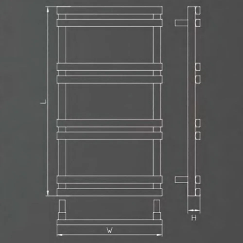 Design radiátor NERO Italia FL02002 - 50 x 90 cm