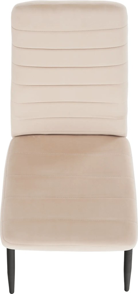 Szék, bézs Dulux Velvet szövet/fekete fém, COLETA NOVA