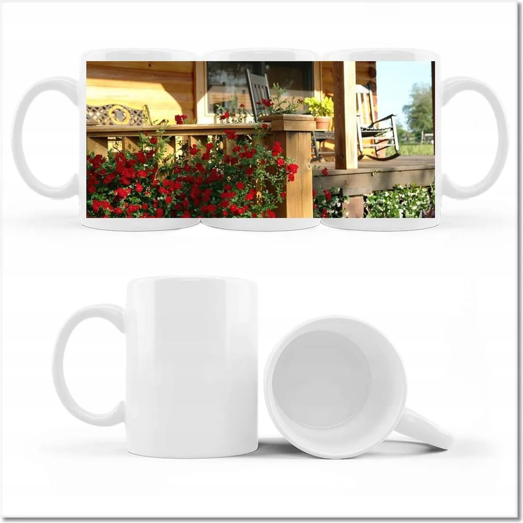 Nyomott mintás bögre Fa veranda