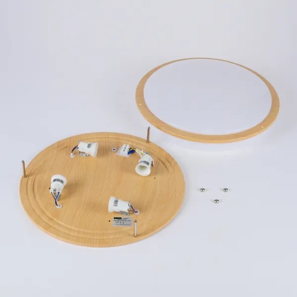 Brilagi - ELARO mennyezeti lámpatest 4xE27/40W/230V, átmérő 41 cm, fahatású dekor