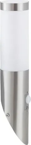 Rabalux inox torch kültéri fali lámpa e27 ip44 szatin króm mozgásérzékelős