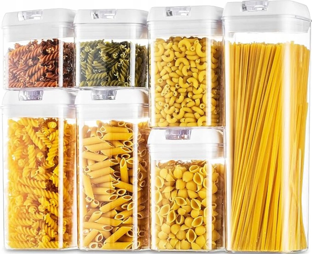 Ételtároló Doboz Szett Légmentesen Záródó Konyhai 7DB-OS Ömlesztett Prod.