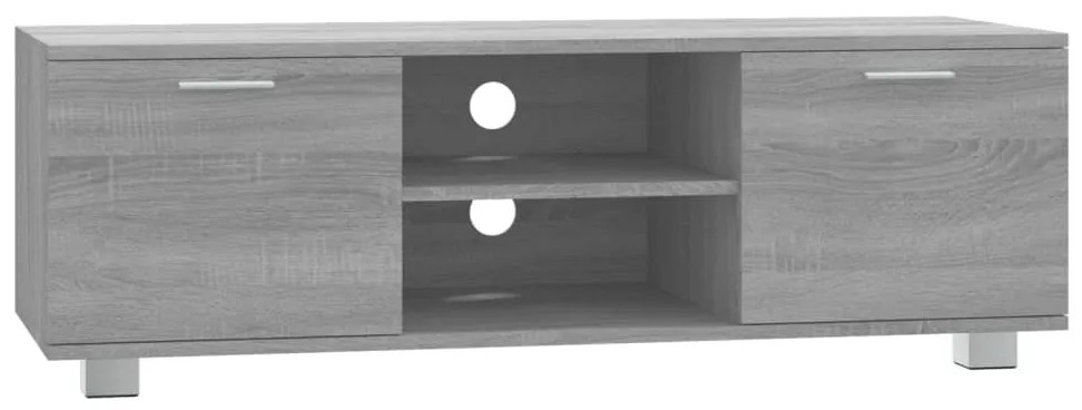 szürke sonoma színű szerelt fa TV-szekrény 120 x 40,5 x 35 cm