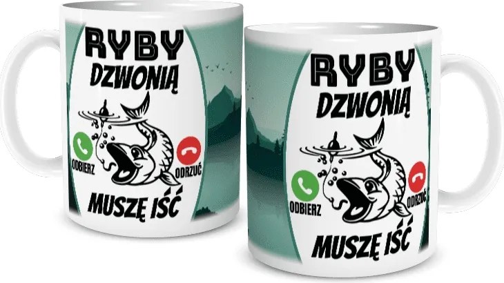 Vicces Bögre Ajándék Halak Csengetnek, Mennem Kell