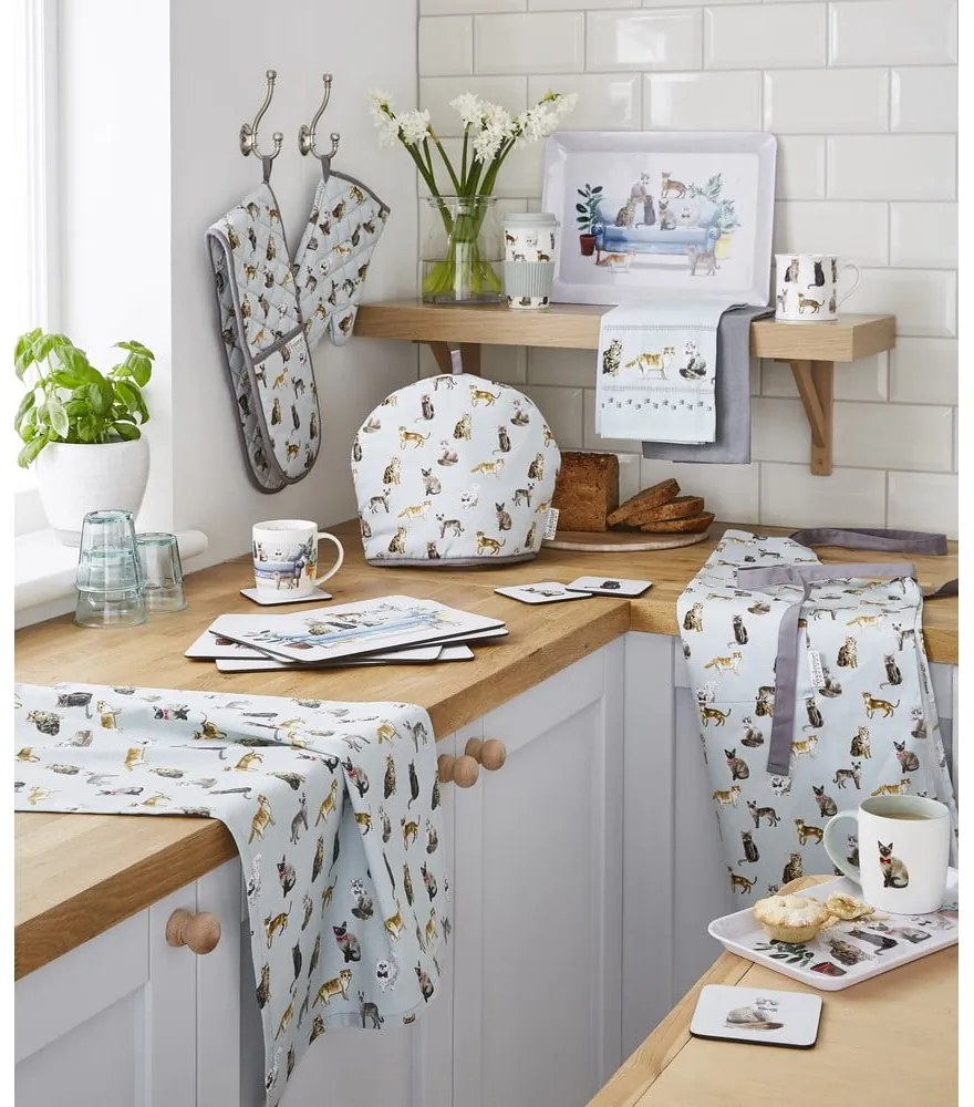 Konyharuha és edényfogó szett 4 db-os Curious Cats – Cooksmart ®