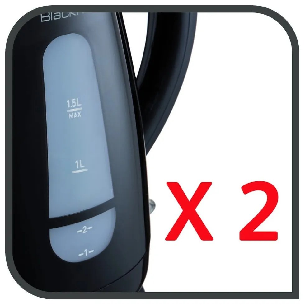 Fekete műanyag vízforraló 1,5 l KO299830 – Tefal