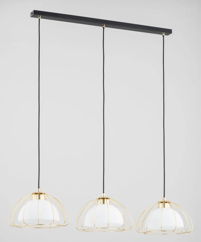 ALFA 62431 NERSY Többágú Függesztett Lámpa Fehér, Fekete, Arany E27 IP20