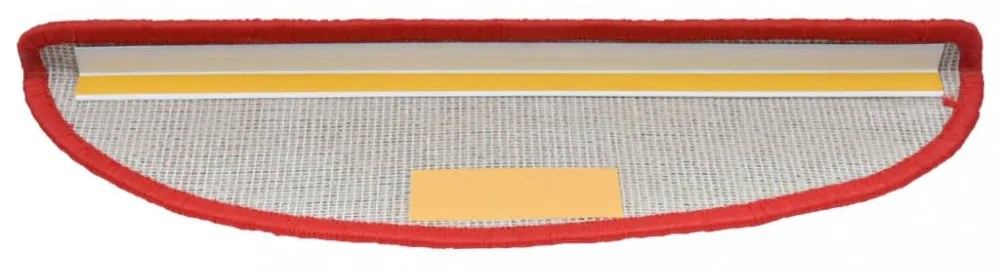 vidaXL 15 db piros lépcsőszőnyeg 56 x 17 x 3 cm