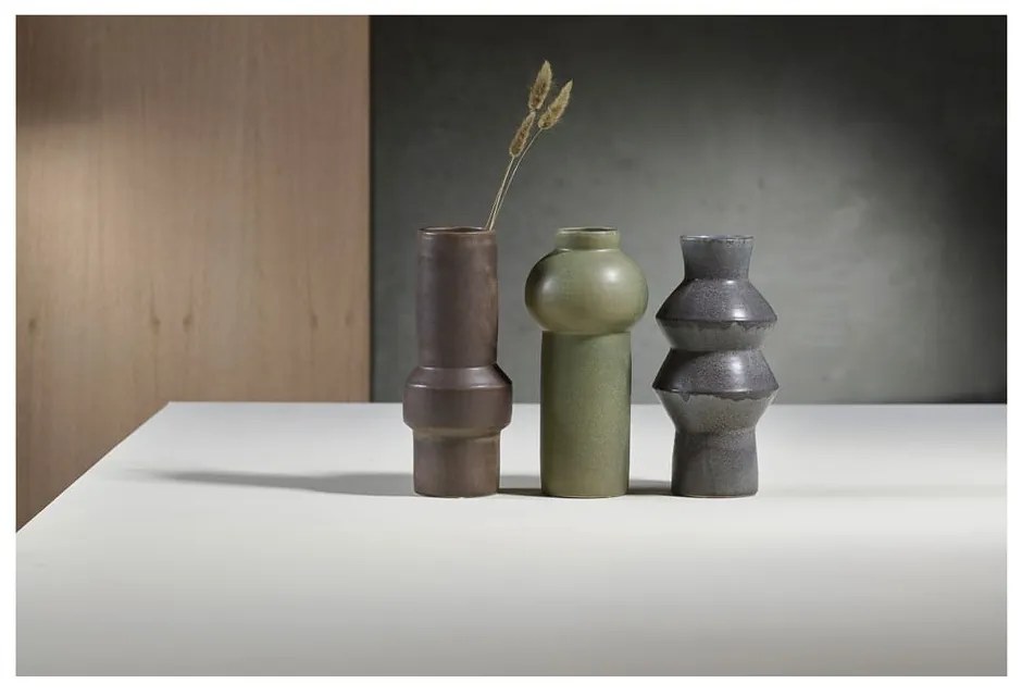 Rost sötétkék agyagkerámia váza, magasság 30 cm - Villa Collection