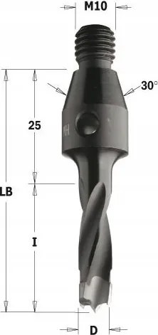 Cmt 343.080.12 Fúrószár Np gw-trzp Hw D=8 I=50 LB=75 S=M10/30o Lh