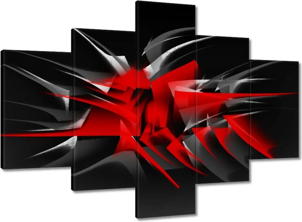 Vászonkép 100x70 Divatos piros tüskék Absztrakt