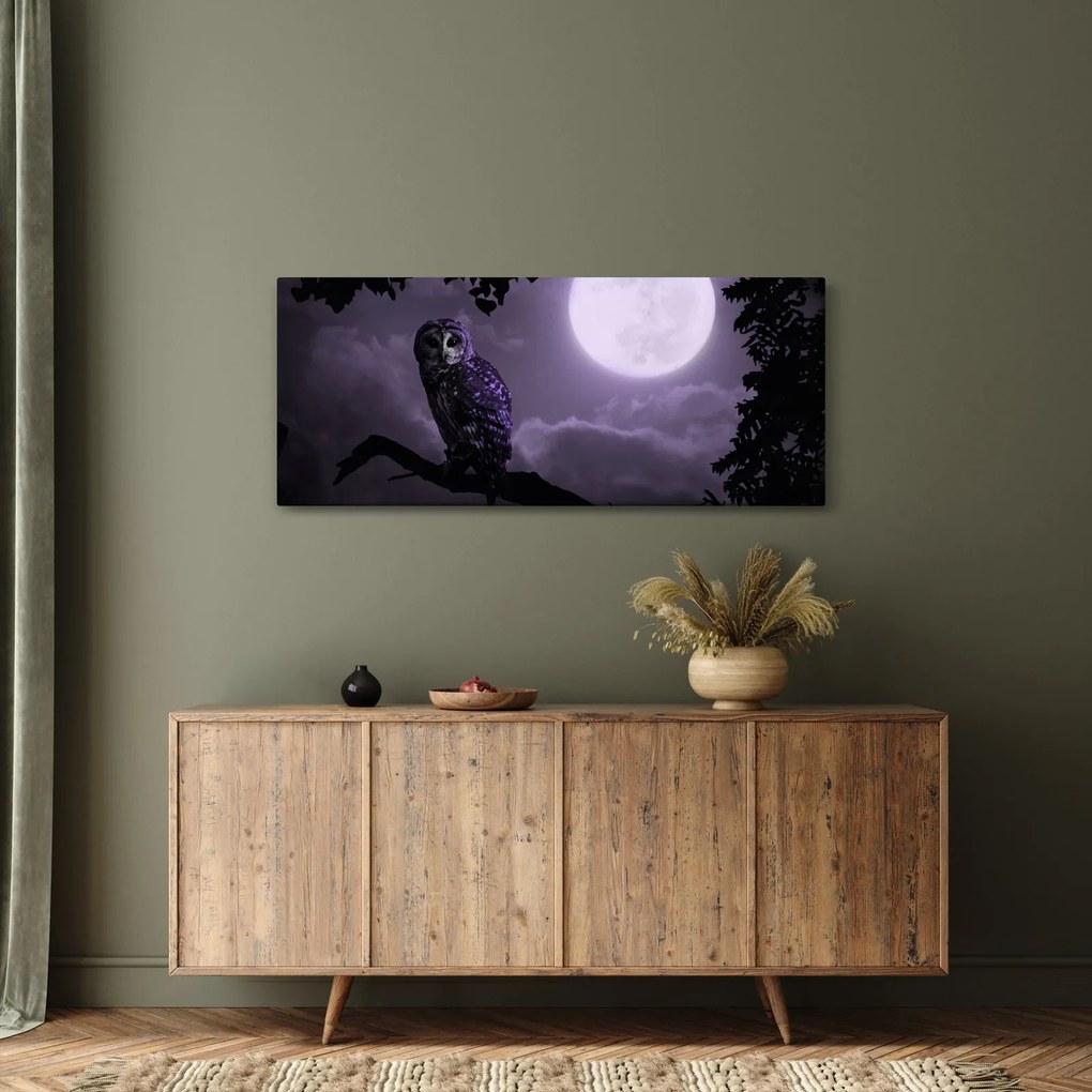 Kép - Éjjeli bagoly, lila (120x50 cm)