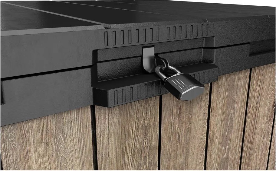 Barna műanyag kerti tárolódoboz Deco – Keter