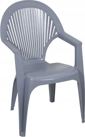 Kerti szék műanyag terasz szürke Hableány