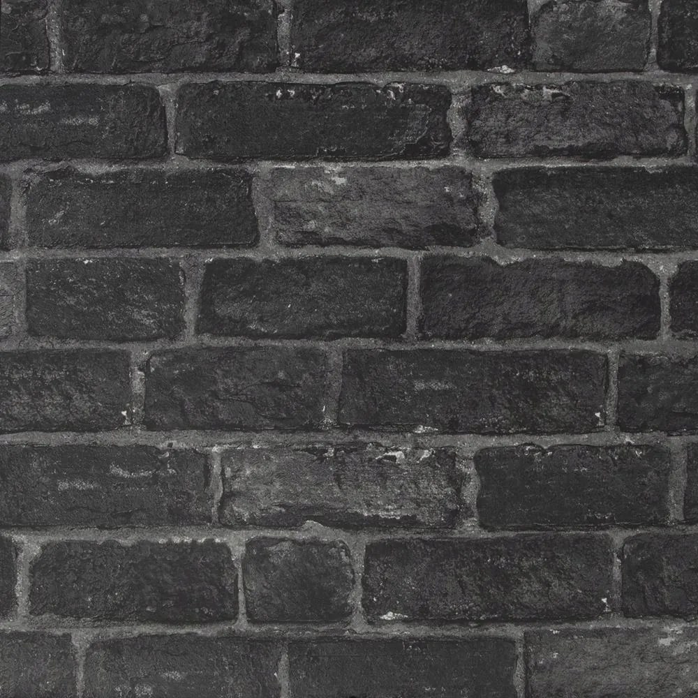 Fali Tapéta Sötét Tégla Fal Utánzat Tapéta