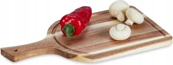 Akácfából készült vágódeszka fogantyúval