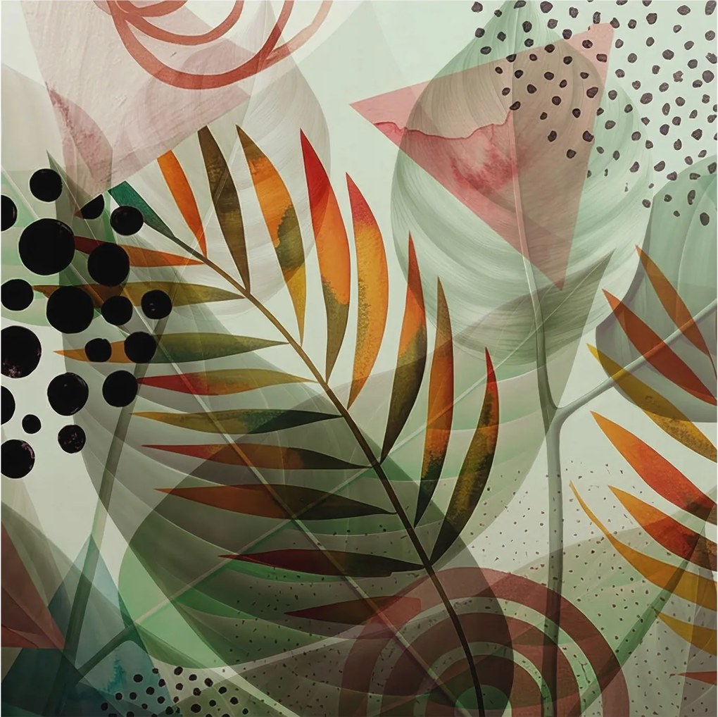 Fali fotótapéta Étkezőbe Absztrakt levelek 250x250